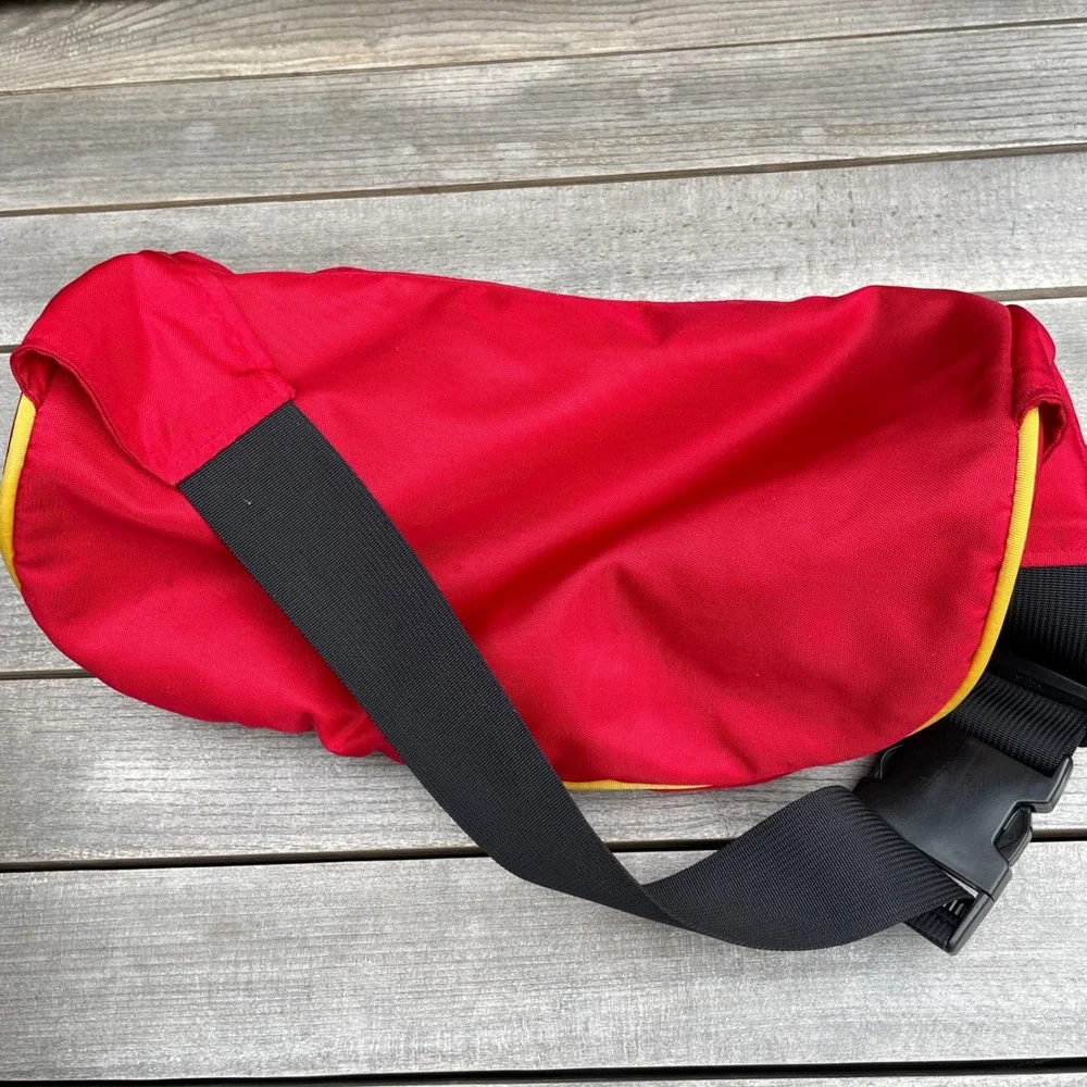 Vintage The North Face Waist 90s Fanny Pack Red Yellow Y2K Bold Retro Bag KOREA